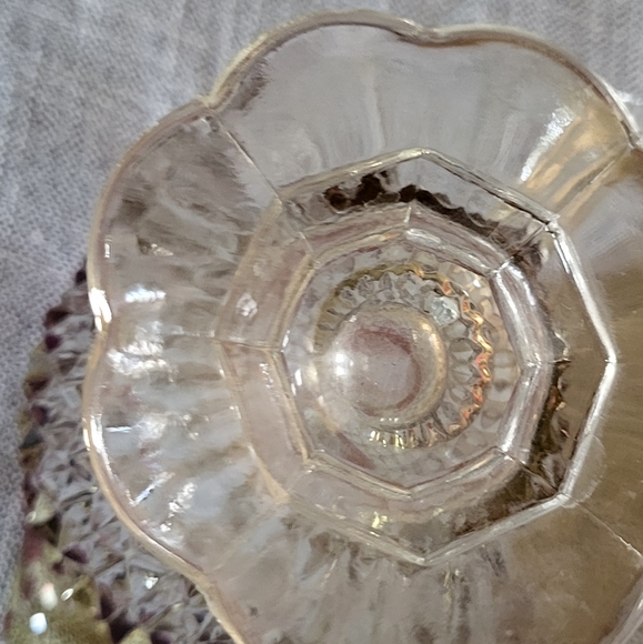 🎄Vintage red ruby Diamond cut Indiana glass dish and with cream and sugar bowl - Picture 11 of 13